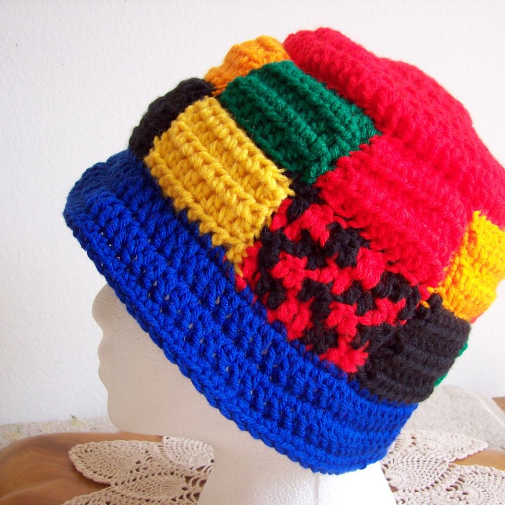 Harry Styles Inspired Patchwork Bucket Hat - image 5